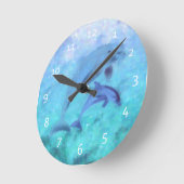Horloge Ronde Dolphin Family Clocks (Angle)