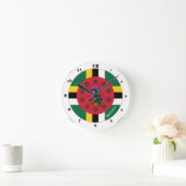 Horloge Ronde Dominica Flag & Dominica mode / design tendance (Maison)