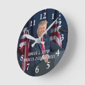 Horloge Ronde Donald J. Trump 45e président Keepsaké (Angle)