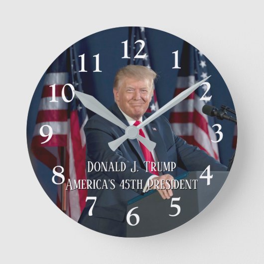 Horloge Ronde Donald J. Trump 45e président Keepsaké (Recto)