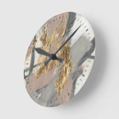 Horloge Ronde D'or rougissez (Angle)