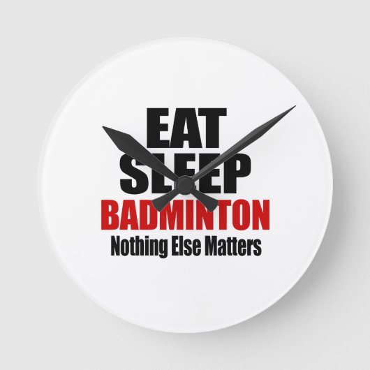 HORLOGE RONDE DORMIR BADMINTON (Recto)