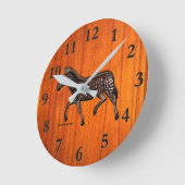 Horloge Ronde Dot Zebra Round Clock (Angle)