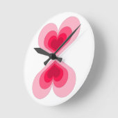 Horloge Ronde Double coeur (Angle)