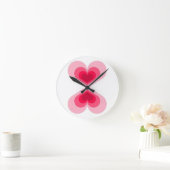 Horloge Ronde Double coeur (Maison)