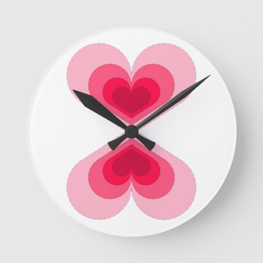 Horloge Ronde Double coeur (Recto)