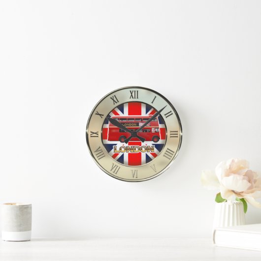 Horloge Ronde Double Decker (Maison)