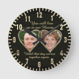 Horloge Ronde Double Memorial Ajouter des photos Keepsaké