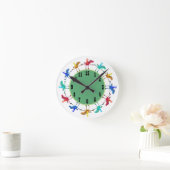 Horloge Ronde Douze chevaux et cavaliers enfants (Maison)