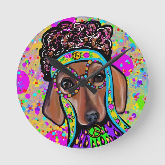 HORLOGE RONDE DOXSCHUND ROUGE (Recto)