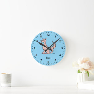 Horloge Ronde Dr. Seuss Renard Rose