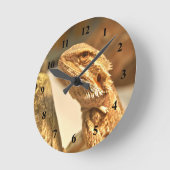 Horloge Ronde Dragon à tête (Angle)