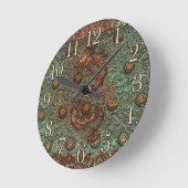Horloge Ronde Dragon Asiatique Rusty metal Fantasy Art Clock (Angle)