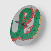Horloge Ronde Dragon chinois (Angle)