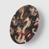 Horloge Ronde Dragon chinois (Angle)