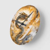 Horloge Ronde Dragon chinois (Angle)