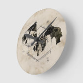 Horloge Ronde Dragon de queue hongroise (Angle)