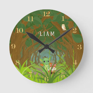 Horloge Ronde Dragon et ami personnalisés