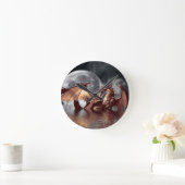 Horloge Ronde Dragon & Moon Fantasy Wall Clock (Maison)