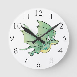 Horloge Ronde Dragon vert