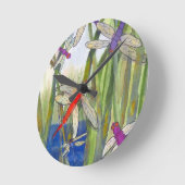 Horloge Ronde Dragonflies été (Angle)