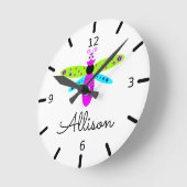 Horloge Ronde Dragonfly (Angle)