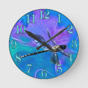 Horloge Ronde Dragonfly Damsel Fly Insect série de cadeaux