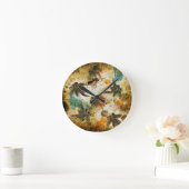Horloge Ronde Dragonfly Flit Rustic Splash (Maison)