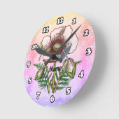 Horloge Ronde Dragonfly Pale Poppy  (Angle)
