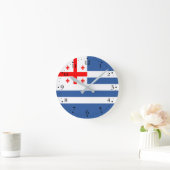 Horloge Ronde Drapeau Adjara Patriotique (Maison)