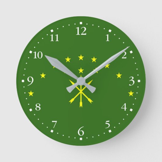 Horloge Ronde Drapeau Adygea patriotique (Recto)