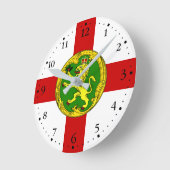 Horloge Ronde Drapeau alderney patriotique (Angle)