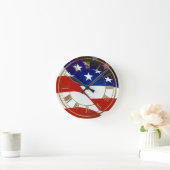 Horloge Ronde Drapeau américain (Maison)