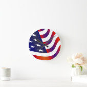 Horloge Ronde Drapeau américain (Maison)