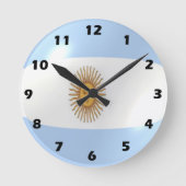 Horloge Ronde Drapeau argentin (Recto)