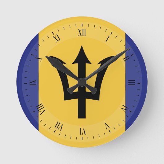 Horloge Ronde Drapeau Barbade (Recto)