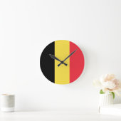 Horloge Ronde Drapeau belge (Maison)