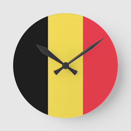 Horloge Ronde Drapeau belge (Recto)