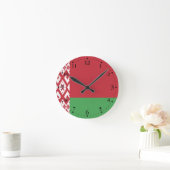 Horloge Ronde Drapeau biélorusse patriotique (Maison)