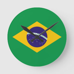 Horloge Ronde Drapeau brésilien