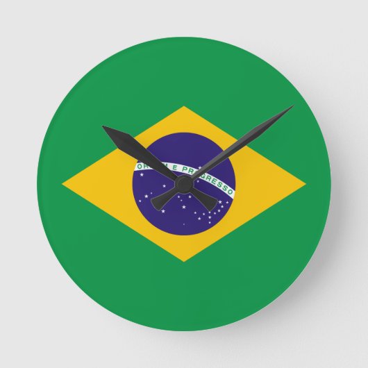 Horloge Ronde Drapeau brésilien (Recto)