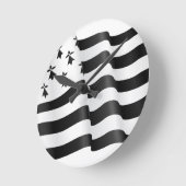 Horloge Ronde Drapeau breton (Angle)