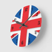 Horloge Ronde Drapeau BRITANNIQUE (Angle)
