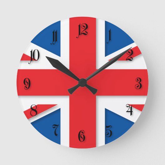 Horloge Ronde Drapeau BRITANNIQUE (Recto)