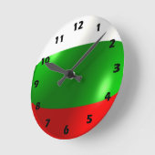 Horloge Ronde Drapeau bulgare (Angle)