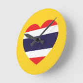 Horloge Ronde Drapeau cardiaque en Thaïlande (Angle)