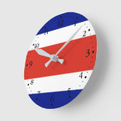 Horloge Ronde Drapeau civil du Costa Rica (Angle)