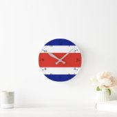 Horloge Ronde Drapeau civil du Costa Rica (Maison)