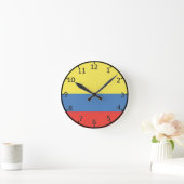 Horloge Ronde Drapeau Colombie (Maison)
