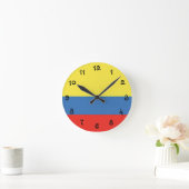 Horloge Ronde Drapeau Colombie (Maison)